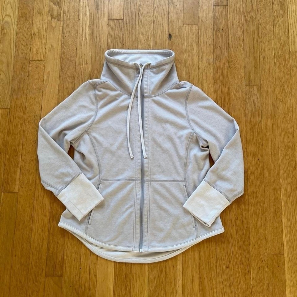 Tommy Bahama Light Grey Zip Up Jacket Womens Medium